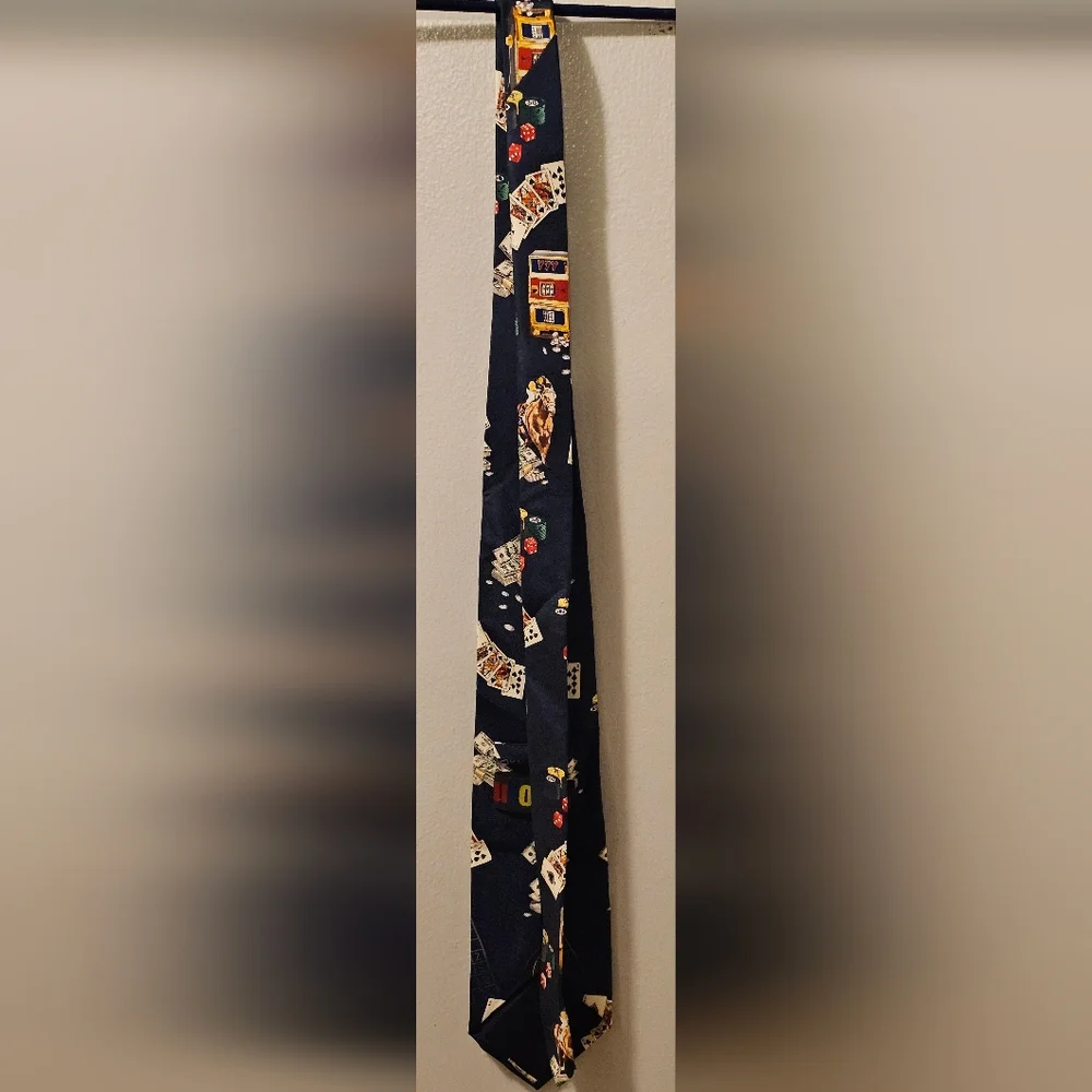 Men's‎ Utopia Handmade Tie Playing Cards, Chips, Horse & Dice L57